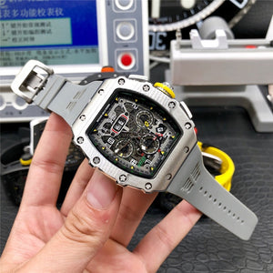 Limitde edition Richard Mille Design automatic mechanical watch Mens watch top luxury brand wristwatch Silicone strap clock gift